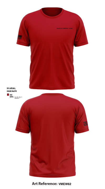 Charlie Company 372ND 97755077 Short Sleeve Performance Shirt - 1