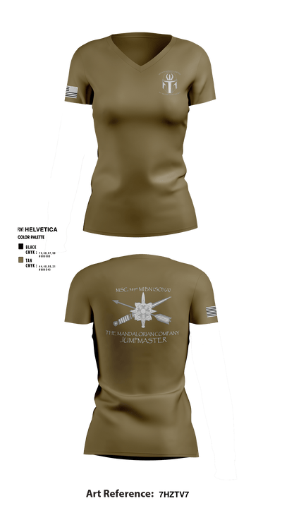 MSC 389th MI BN (SO) (A) 35905800 Women's Short Sleeve V-neck Shirt - 4