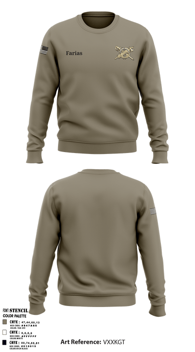 USAICoE & Ft. Huachuca 90719442 Crew Neck Sweatshirt - 1