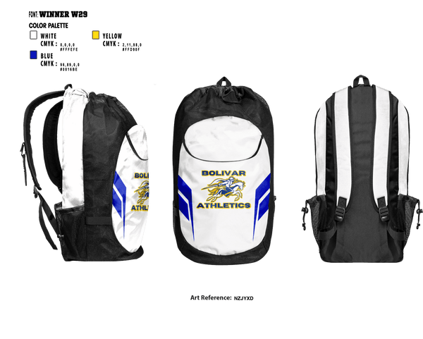 Gear Bag, Bolivar Middle School Basketball, Men's Basketball, Teamtime, Team time, sublimation, custom sports apparel, team uniforms, spirit wear, spiritwear, sports uniforms, custom shirts, team store, custom team store, fundraiser sports, apparel fundraiser