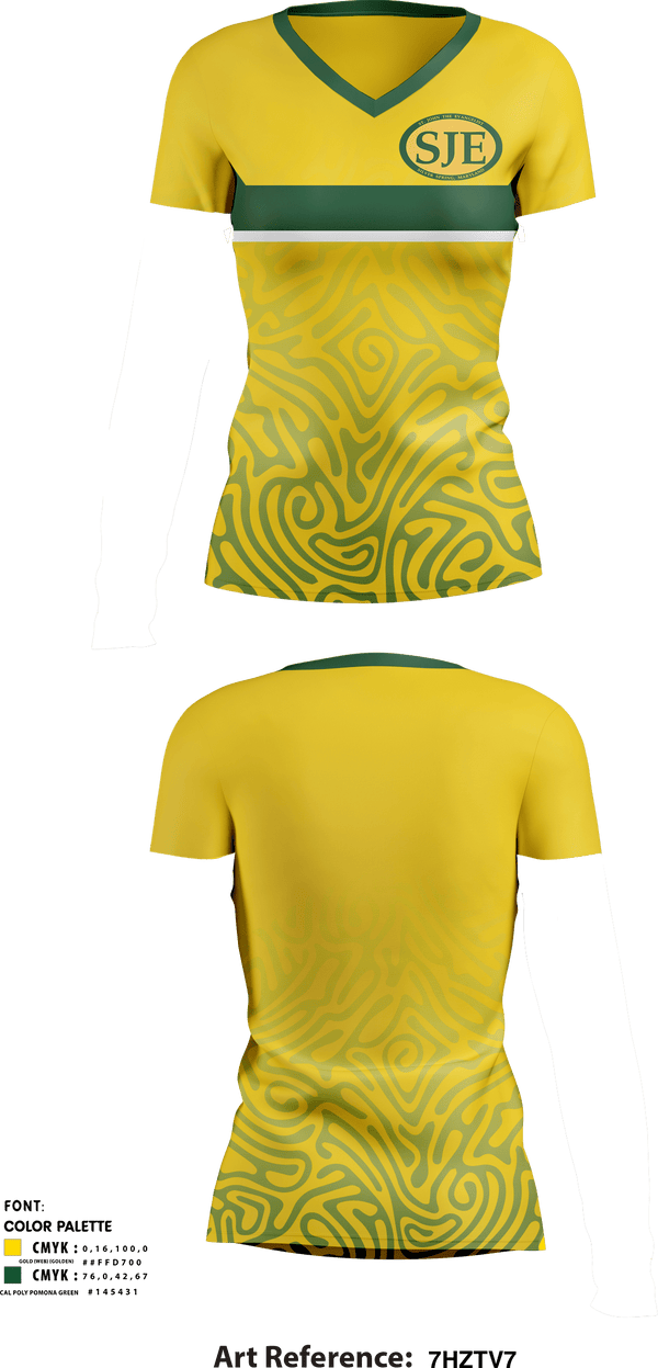 Women's Short Sleeve Vneck Shirt, St John The Evangelist School, Spirit Store, Teamtime, Team time, sublimation, custom sports apparel, team uniforms, spirit wear, spiritwear, sports uniforms, custom shirts, team store, custom team store, fundraiser sports, apparel fundraiser