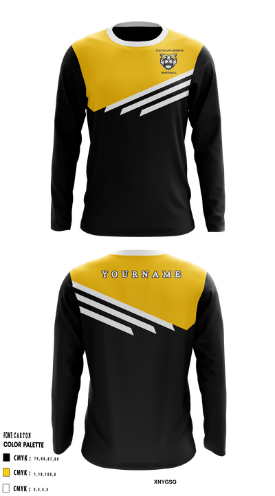 Cleveland Heights High School Basketball 90373004 Long Sleeve Shooting Shirt - 3