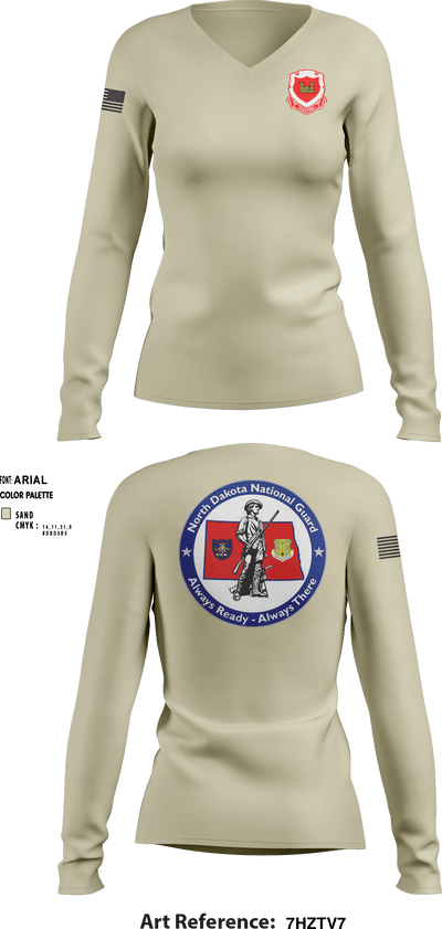 164th EN BN 3856732 Women's Long Sleeve V-neck Shirt - 5
