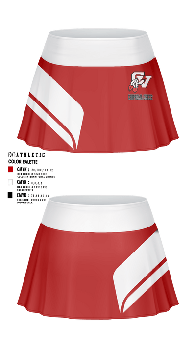Chippewa Valley High School Cheer 82434934 Skort - 1