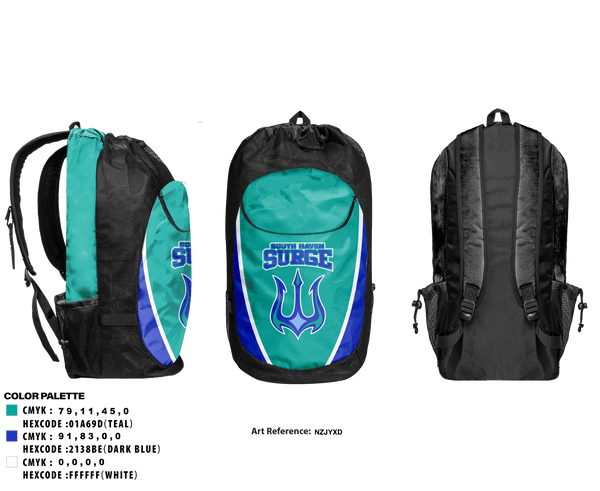 Gear Bag, South Haven Surge, Baseball, Teamtime, Team time, sublimation, custom sports apparel, team uniforms, spirit wear, spiritwear, sports uniforms, custom shirts, team store, custom team store, fundraiser sports, apparel fundraiser