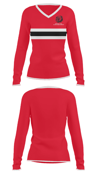 Women's Long Sleeve Vneck Shirt, Oriskany High School Cross Country, Cross Country, Teamtime, Team time, sublimation, custom sports apparel, team uniforms, spirit wear, spiritwear, sports uniforms, custom shirts, team store, custom team store, fundraiser sports, apparel fundraiser