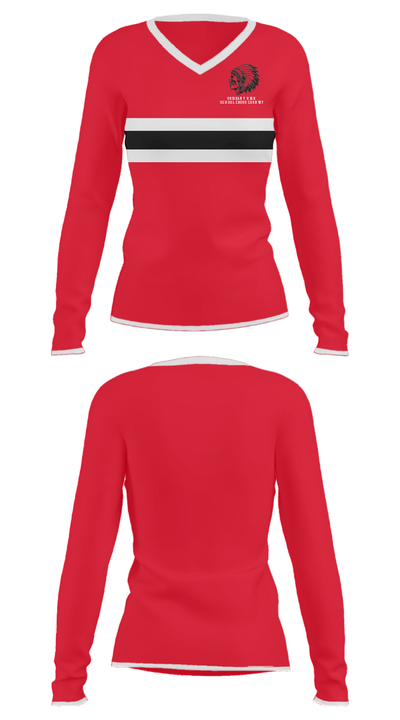 Oriskany High School Cross Country 43342271 Women's Long Sleeve V-neck Shirt - 15