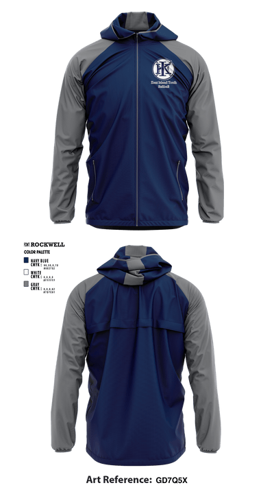 Kent Island Youth Softball 28747832 Windbreaker - 4