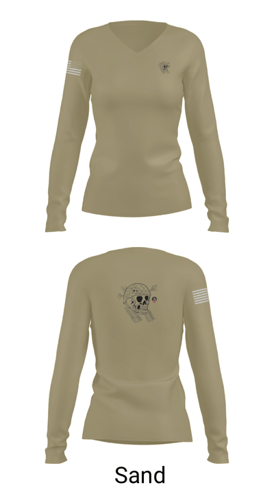 Weapons squad 2nd platoon A co 2-506IN 55687948 Women's Long Sleeve V-neck Shirt - 42