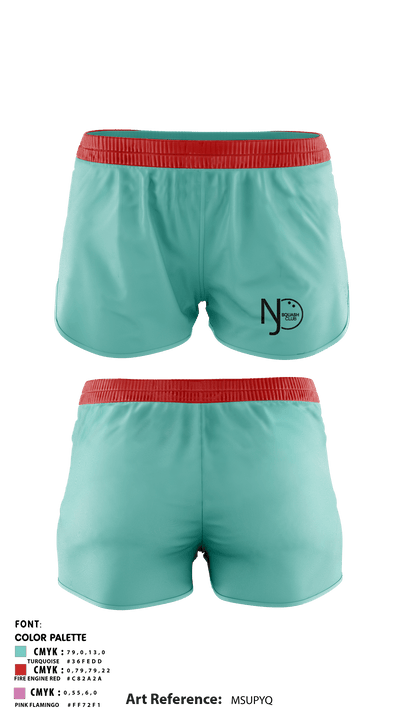 NJ Squash Club 16396700 Women's Shorts - 1