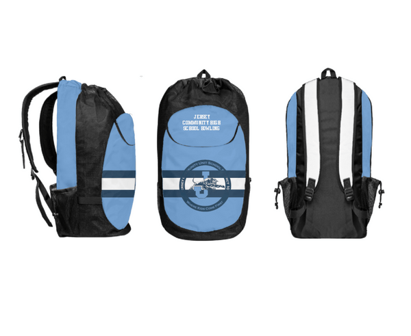 Gear Bag, Jersey Community High School Bowling, Bowling, Teamtime, Team time, sublimation, custom sports apparel, team uniforms, spirit wear, spiritwear, sports uniforms, custom shirts, team store, custom team store, fundraiser sports, apparel fundraiser