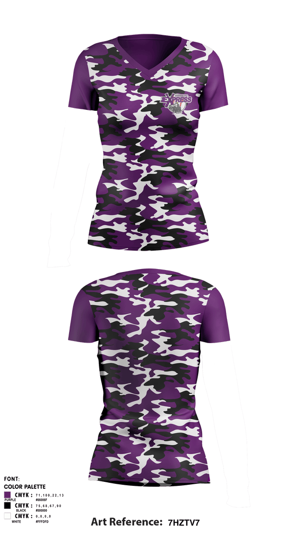 Women's Short Sleeve Vneck Shirt, Strasburg Express, Baseball, Teamtime, Team time, sublimation, custom sports apparel, team uniforms, spirit wear, spiritwear, sports uniforms, custom shirts, team store, custom team store, fundraiser sports, apparel fundraiser