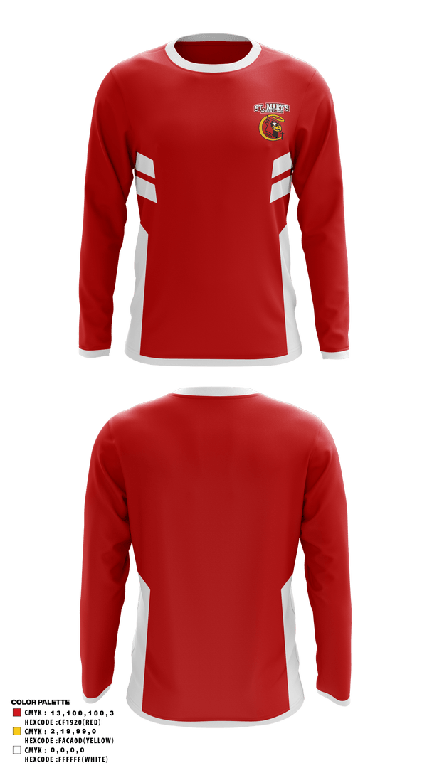 Long Sleeve Performance Shirt, Saint Mary's High School Wrestling, Wrestling, Teamtime, Team time, sublimation, custom sports apparel, team uniforms, spirit wear, spiritwear, sports uniforms, custom shirts, team store, custom team store, fundraiser sports, apparel fundraiser
