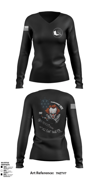 Women's Long Sleeve Vneck Shirt, , Navy, Teamtime, Team time, sublimation, custom sports apparel, team uniforms, spirit wear, spiritwear, sports uniforms, custom shirts, team store, custom team store, fundraiser sports, apparel fundraiser