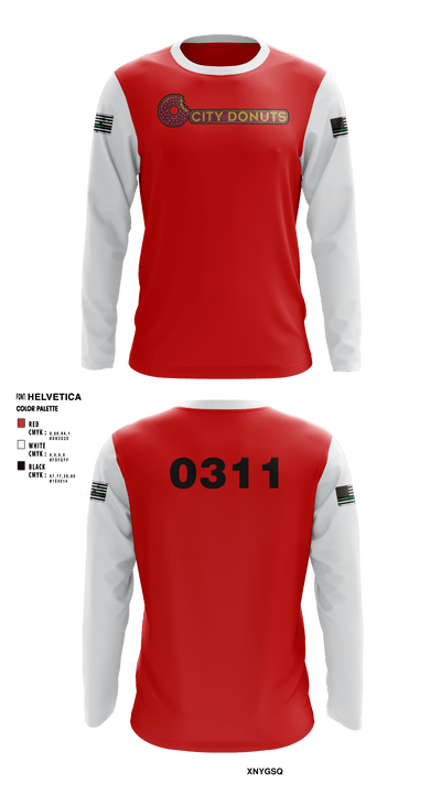 CITY DONUTS 48128680 Long Sleeve Performance Shirt - 3