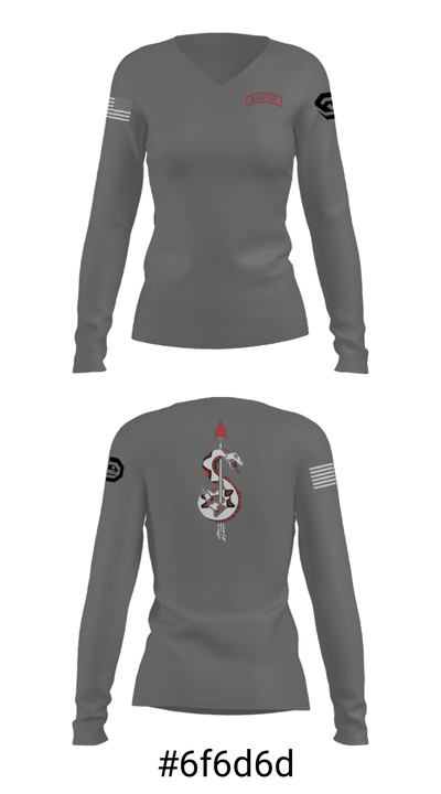 Rook 25414745 Women's Long Sleeve V-neck Shirt - 37