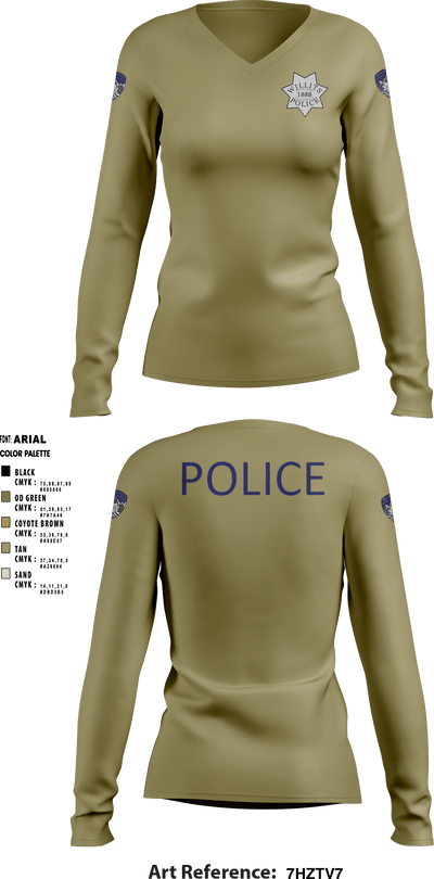 Willits Little Lake JRTF 70658416 Women's Long Sleeve V-neck Shirt - 14