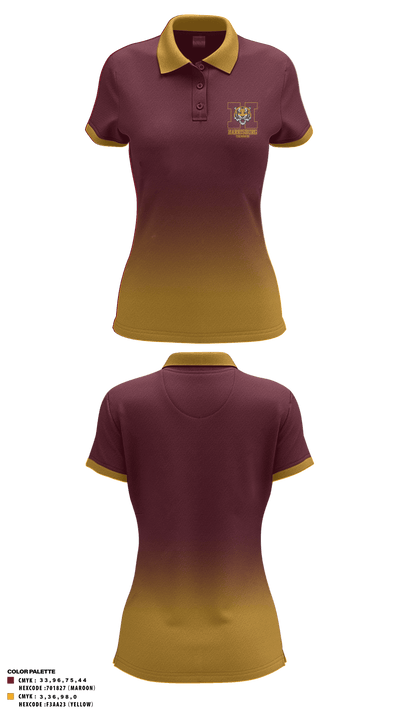 Meade High School Track 444243 Women's Short Sleeve Performance Polo  - 1
