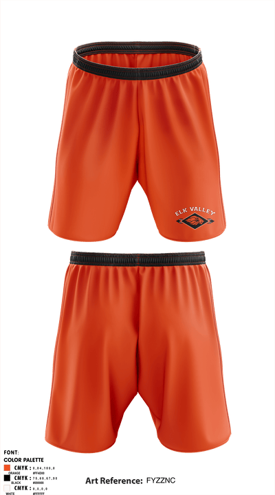 Elk Valley Senior High School 25931668 Athletic Shorts With Pockets - 1