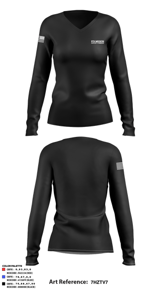 Women's Long Sleeve Vneck Shirt, , Army, Teamtime, Team time, sublimation, custom sports apparel, team uniforms, spirit wear, spiritwear, sports uniforms, custom shirts, team store, custom team store, fundraiser sports, apparel fundraiser