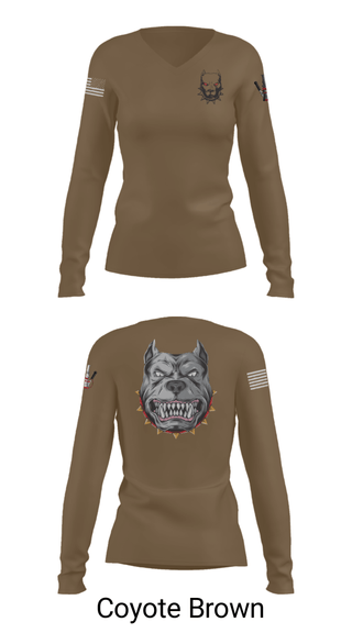Women's Long Sleeve Vneck Shirt, , Army, Teamtime, Team time, sublimation, custom sports apparel, team uniforms, spirit wear, spiritwear, sports uniforms, custom shirts, team store, custom team store, fundraiser sports, apparel fundraiser