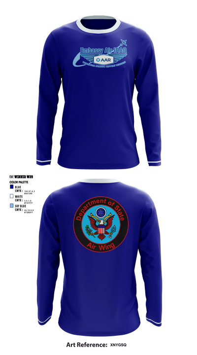 Embassy Air IRAQ 82919068 Long Sleeve Performance Shirt - 1