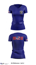 Boston Fire Department Engine-42 59280094 Women's Short Sleeve V-neck Shirt - 3