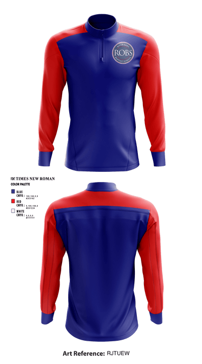 River Oaks Baptist School 46790236 Quarter Zip Jacket - 1
