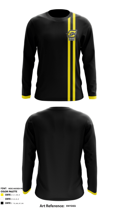 Cascade High School Soccer 74784351 Long Sleeve Performance Shirt - 2