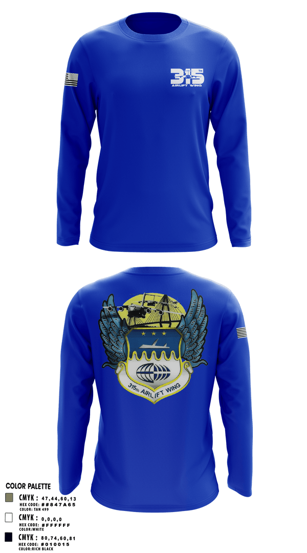 Long Sleeve Performance Shirt, , Air Force, Teamtime, Team time, sublimation, custom sports apparel, team uniforms, spirit wear, spiritwear, sports uniforms, custom shirts, team store, custom team store, fundraiser sports, apparel fundraiser