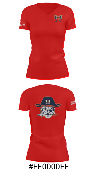 Habersham Central High School Cross Country 1890251 Women's Short Sleeve V-neck Shirt - 21