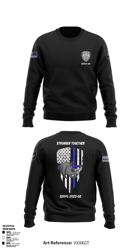 Crew Neck Sweatshirt, SDRPA, Police, Teamtime, Team time, sublimation, custom sports apparel, team uniforms, spirit wear, spiritwear, sports uniforms, custom shirts, team store, custom team store, fundraiser sports, apparel fundraiser