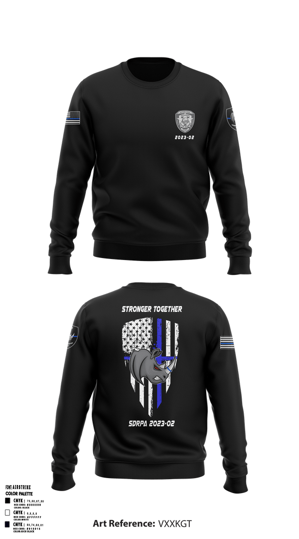 Crew Neck Sweatshirt, SDRPA, Police, Teamtime, Team time, sublimation, custom sports apparel, team uniforms, spirit wear, spiritwear, sports uniforms, custom shirts, team store, custom team store, fundraiser sports, apparel fundraiser