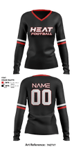 Gulf Coast Heat Flag Football 63004106 Women's Long Sleeve V-neck Shirt - 5