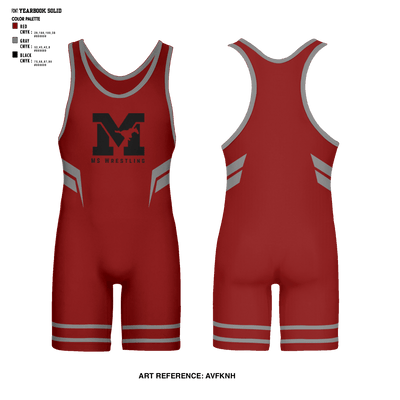 Mount Vernon High School Wrestling 5596500 Wrestling Singlet - 1