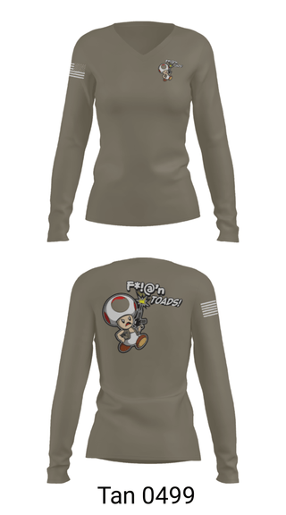 Women's Long Sleeve Vneck Shirt, , Army, Teamtime, Team time, sublimation, custom sports apparel, team uniforms, spirit wear, spiritwear, sports uniforms, custom shirts, team store, custom team store, fundraiser sports, apparel fundraiser