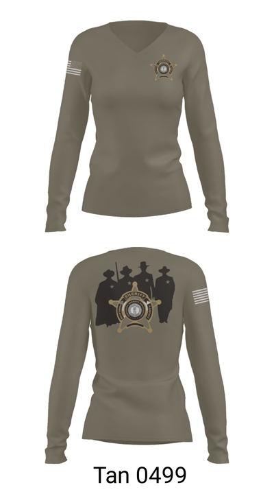 Pendleton County Sheriff’s Office 71530270 Women's Long Sleeve V-neck Shirt - 41