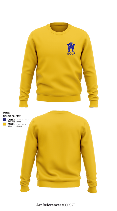 West Seattle High School Golf Team 9176643 Crew Neck Sweatshirt - 1
