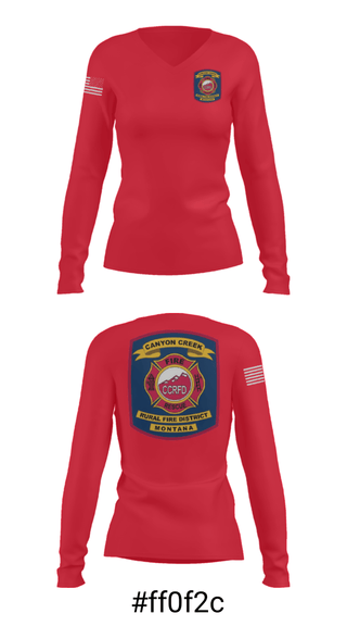 Women's Long Sleeve Vneck Shirt, , Fire Department, Teamtime, Team time, sublimation, custom sports apparel, team uniforms, spirit wear, spiritwear, sports uniforms, custom shirts, team store, custom team store, fundraiser sports, apparel fundraiser