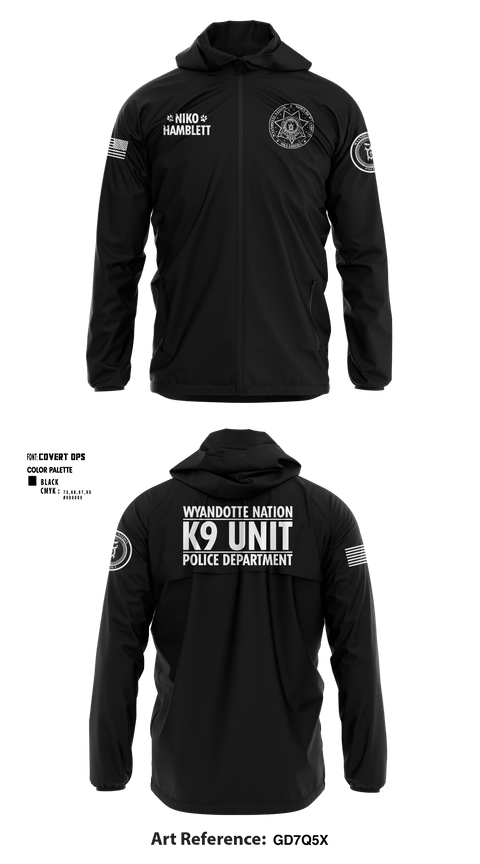 Windbreaker, K9 Unit, Police, Teamtime, Team time, sublimation, custom sports apparel, team uniforms, spirit wear, spiritwear, sports uniforms, custom shirts, team store, custom team store, fundraiser sports, apparel fundraiser