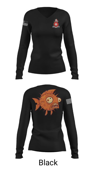 2nd platoon 1-14th 44681446 Women's Long Sleeve V-neck Shirt - 38