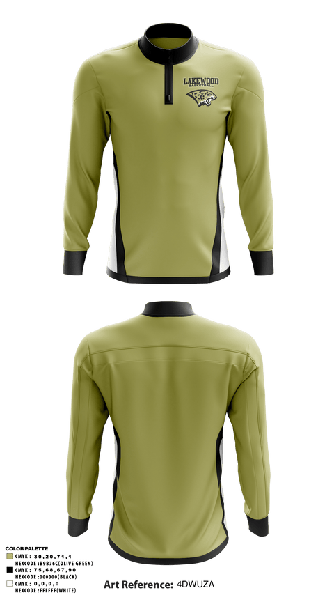 Quarter Zip Jacket, Lakewood High School Basketball, Women's Basketball, Teamtime, Team time, sublimation, custom sports apparel, team uniforms, spirit wear, spiritwear, sports uniforms, custom shirts, team store, custom team store, fundraiser sports, apparel fundraiser
