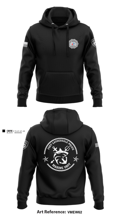 Fort Lauderdale Police Department Marine Unit 17016009 Hoodie - 1