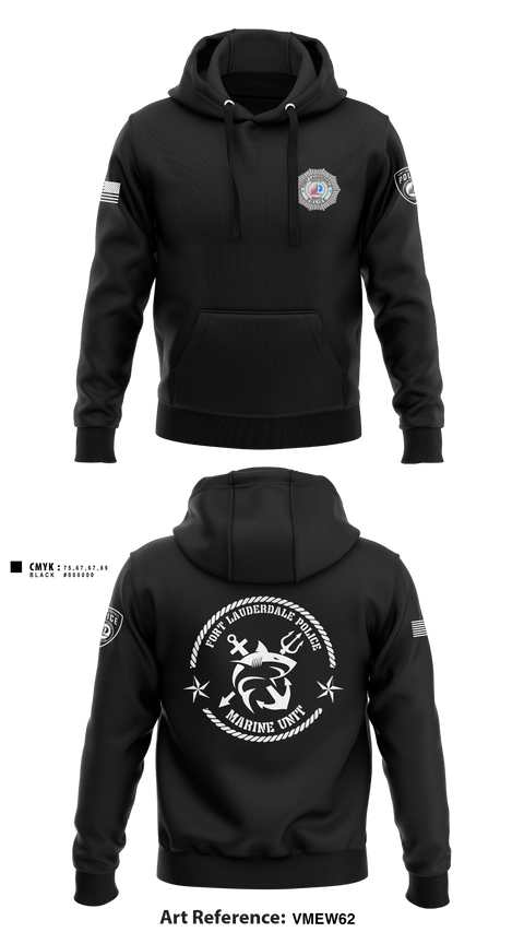 Hoodie, Fort Lauderdale Police Department Marine Unit, Police, Teamtime, Team time, sublimation, custom sports apparel, team uniforms, spirit wear, spiritwear, sports uniforms, custom shirts, team store, custom team store, fundraiser sports, apparel fundraiser