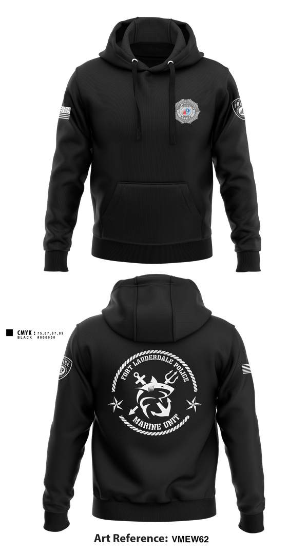 Hoodie, Fort Lauderdale Police Department Marine Unit, Police, Teamtime, Team time, sublimation, custom sports apparel, team uniforms, spirit wear, spiritwear, sports uniforms, custom shirts, team store, custom team store, fundraiser sports, apparel fundraiser