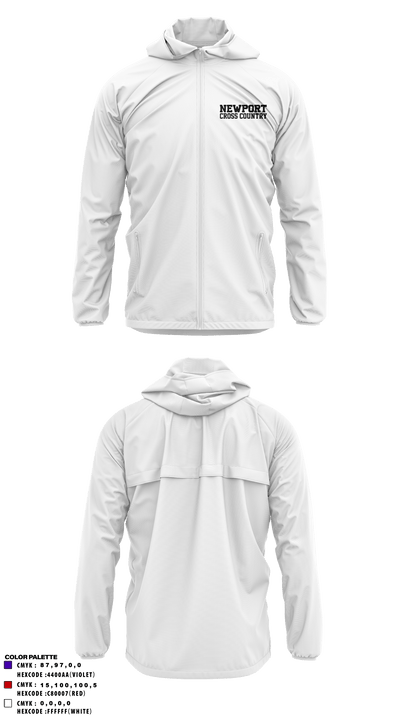 Newport High School Cross Country 52186865 Windbreaker - 4
