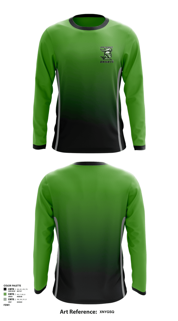 Long Sleeve Performance Shirt, Northwest Knights, Football, Teamtime, Team time, sublimation, custom sports apparel, team uniforms, spirit wear, spiritwear, sports uniforms, custom shirts, team store, custom team store, fundraiser sports, apparel fundraiser