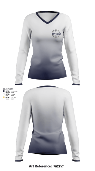 Women's Long Sleeve Vneck Shirt, Awaken Christian Academy Girl's Basketball, , Teamtime, Team time, sublimation, custom sports apparel, team uniforms, spirit wear, spiritwear, sports uniforms, custom shirts, team store, custom team store, fundraiser sports, apparel fundraiser