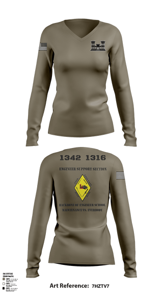 Women's Long Sleeve Vneck Shirt, , Marines, Teamtime, Team time, sublimation, custom sports apparel, team uniforms, spirit wear, spiritwear, sports uniforms, custom shirts, team store, custom team store, fundraiser sports, apparel fundraiser