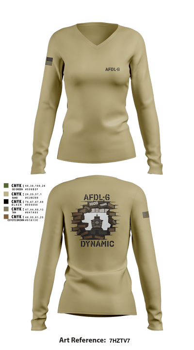 Dynamic 42906299 Women's Long Sleeve V-neck Shirt - 50